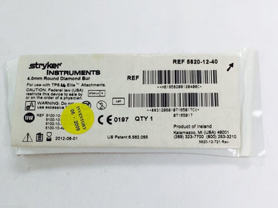 5820-12-40 ~ Stryker Round Diamond Bur 4.0mm (x)